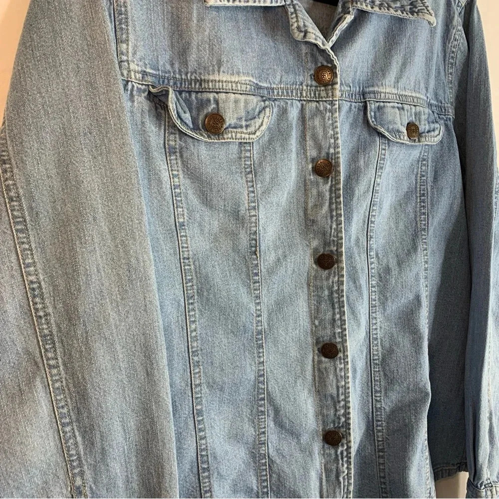 Vintage Bill Blass Jeans Denim Button Down Jacket Streetwear Pockets, size L - Picture 5 of 8